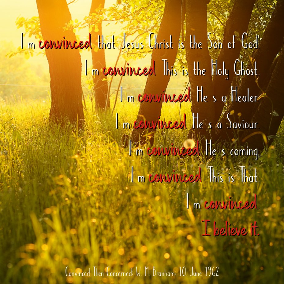 I am convinced