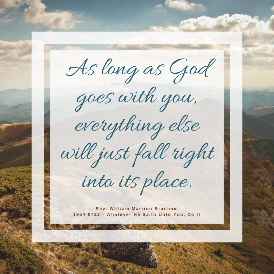 As Long As God Goes With You