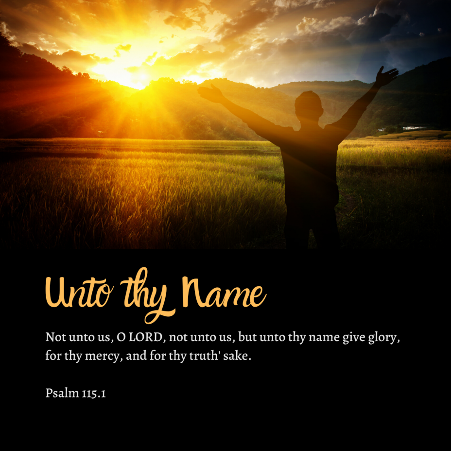 Not unto us