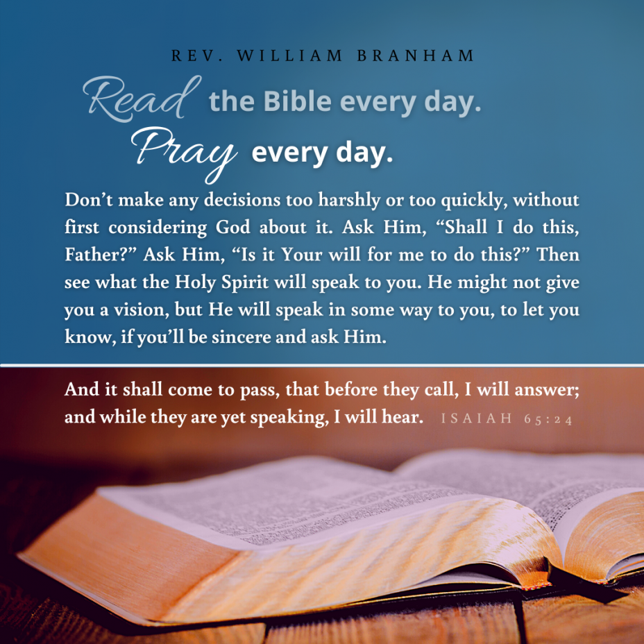 Read The Bible And Pray Every Day
